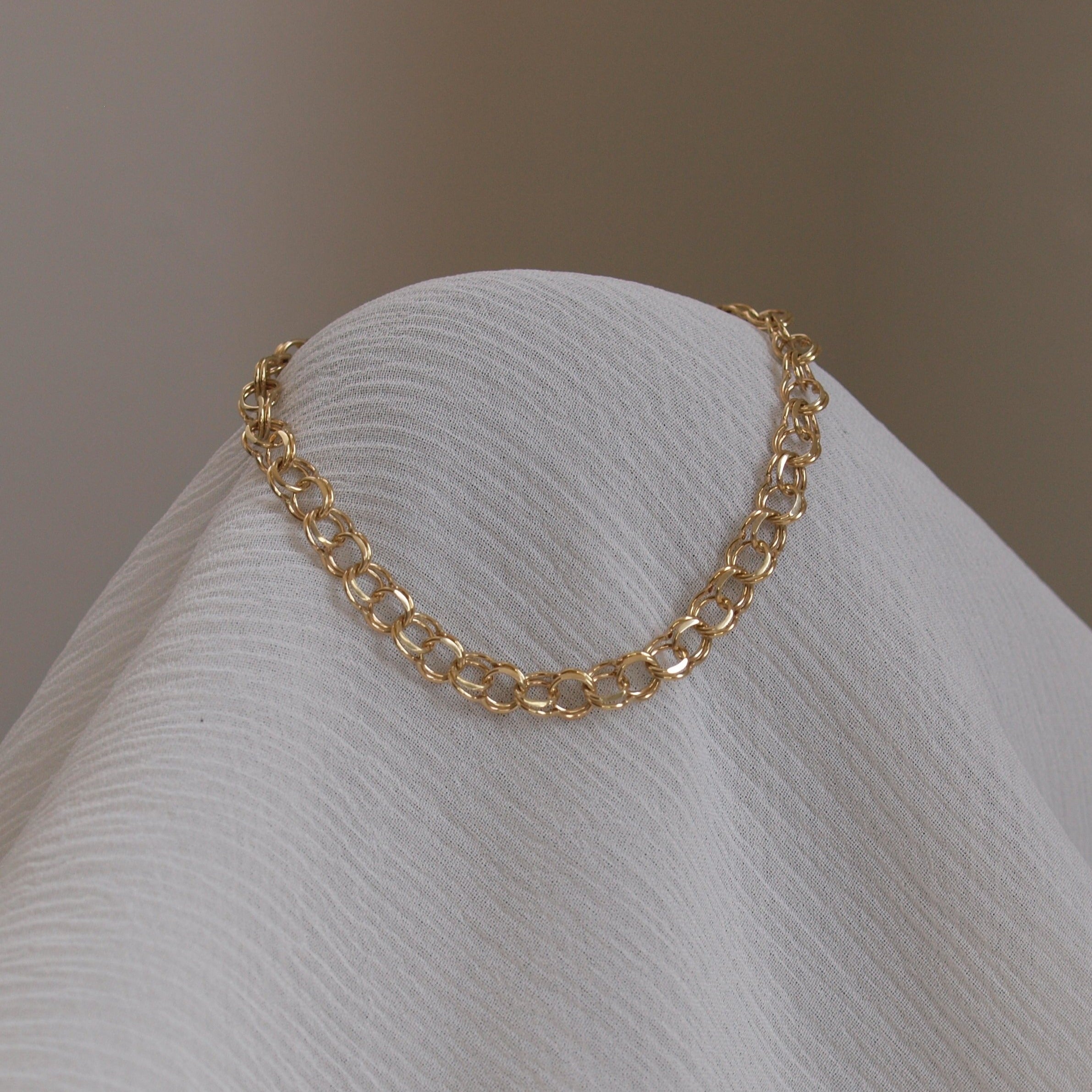 Reclaimed 14k Yellow Gold Circle Chain Link Bracelet – heirloomrevival